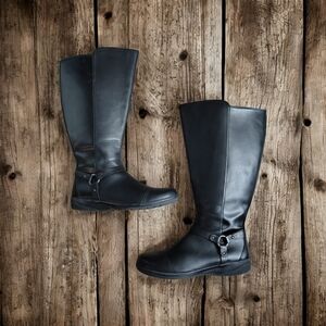 Black Knee-High Riding Boots